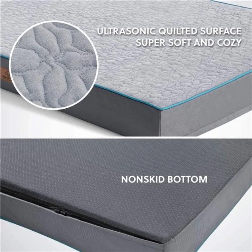 Orthopedic Dog Bed for Large Dogs - Memory Foam, 2-Layer Thick Pet Bed